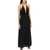 TOTÊME Silk Dress With Double Halter Neckline BLACK