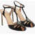 Francesco Russo Suede T-Strap Sandals Embellished With Rhinestones Black