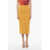 SPORTMAX Colonia Long Skirt With Front Slit Yellow