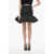 Patou Draped Bloom Miniskirt With Flared Bottom Black