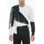 Alexander McQueen Cotton Crewneck Sweater With Brushstrocke Effect Print White