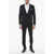 Neil Barrett Notch Lapel Wool Blend Slim Fit Suit Black