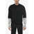 Neil Barrett Wool And Cashmere Blnd Sweater With Contrasting Sleeves Black