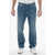 Burberry Stonewashed Effect Denims With Back Embroidered Logo Blue
