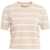 Kaos Knit T-shirt with lacing Beige