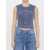 Alexander Wang Vest In Denim Trompe-L'Oeil BLUE