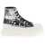 Alexander McQueen 'Tread Slick Graffiti' Ankle Boots WHITE BLACK