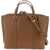 Pinko Carrie Shopper Classic Handbag MARONE LEONE ANTIQUE GOLD
