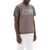 MM6 Maison Margiela Layered T-Shirt With Numeric Signature Print Effect TAUPE
