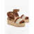 Chloe See By Leather And Braided Fabric Ankle Strap Sandals With R Brown