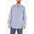 Ralph Lauren Button-Down Collar Pinstriped Cotton Shirt Blue