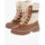 Michael Kors Michael Leather And Faux Shearling Ozzie Boots With Track So Brown