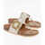 Chloe See By Leather Thong Sandals With Golden Maxi Buckle White