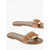 Chloe See By Leather Sandals With Maxi Golden Detail Brown