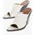 SONORA Textured Leather Mules With Point Toe 10,5Cm White