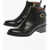 SARTORE Leather Parma Ankle Boots With Side Zip And Golden Buckle He Black