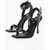 DSQUARED2 Leather Ankle-Strap Sandals With Silver-Tone Buckle Heel 10C Black