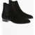 Saint Laurent Suede Leather Chelsea Boots Black