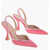 Stuart Weitzman Suede Leather Sandals With Rhinestones Details 10 Cm Pink