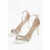 Stuart Weitzman Patent Leather Sandals With Braided Rhinestoned Detail White