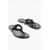 Chloe See By Braided Leather Thong Sandals Black