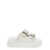 Casadei 'Birky Ale'  White Slippers with Cornely Embroidery and XL Buckles in Fabric Woman WHITE