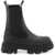 Ganni Cleated Mid Chelsea Ankle Boots BLACK