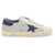 Golden Goose "Super-Star Sneakers In Mesh And Leather LIGHT SILVER BLUE WHITE