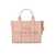 Marc Jacobs MARC JACOBS THE LEATHER MEDIUM TOTE ROSE HANDBAG Pink