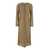 TWINSET Beige Long Open-Knit Metallic Cardigan In Viscose Woman BEIGE