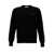 Vivienne Westwood Black Crewneck Sweater with Orb Embroidery in Cotton and Cashmere Man BLACK
