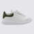 Alexander McQueen Alexander McQueen White And Khaki Leather Oversized Sneakers WHITE/KHAKI