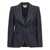 Alexander McQueen Alexander McQueen Lace Up Single-Breasted Denim Blazer BLUE