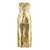 Blumarine Gold Strapless Midi Dress in Leather Woman GREY