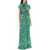 SALONI Maxi Floral Dress Kelly With Bows PADMA EMERALD