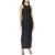 TOTÊME "Long Ribbed Knit Naia Dress In BLACK