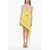 Alessandra Rich Ruffled Dress With Corset Detail Yellow