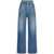 Valentino Garavani VALENTINO Wide-leg denim cotton jeans BLUE