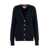 Gucci GUCCI WOOL AND CASHMERE CARDIGAN BLUE