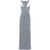 Y/PROJECT Y/PROJECT LONG RIBBED INVISIBLE STRAP DRESS BLUE