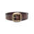 DSQUARED2 DSQUARED2 leather buckle belt T.MORO + OTTONE VECCHIO