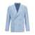 Tonello Double breast linen blazer jacket Light Blue