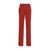 Ferragamo Straight pants with pleat Red
