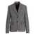 Versace Tweed wool blazer jacket White/Black