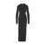 Versace Long cut-out hooded dress Black