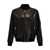 Versace Leather bomber jacket Black