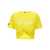 Versace Logo crop T-shirt Yellow
