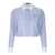 Versace Striped cropped shirt Light Blue