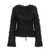 Victoria Beckham Cut-out lurex sweater Black