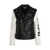 COMME DES GARÇONS BLACK 'True heart strong mind' biker jacket White/Black
